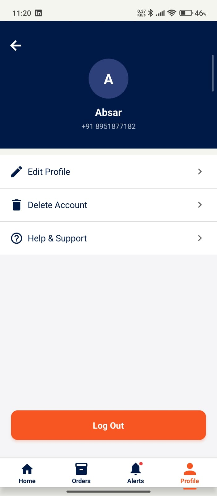 Step 3: Tap “Delete Account”